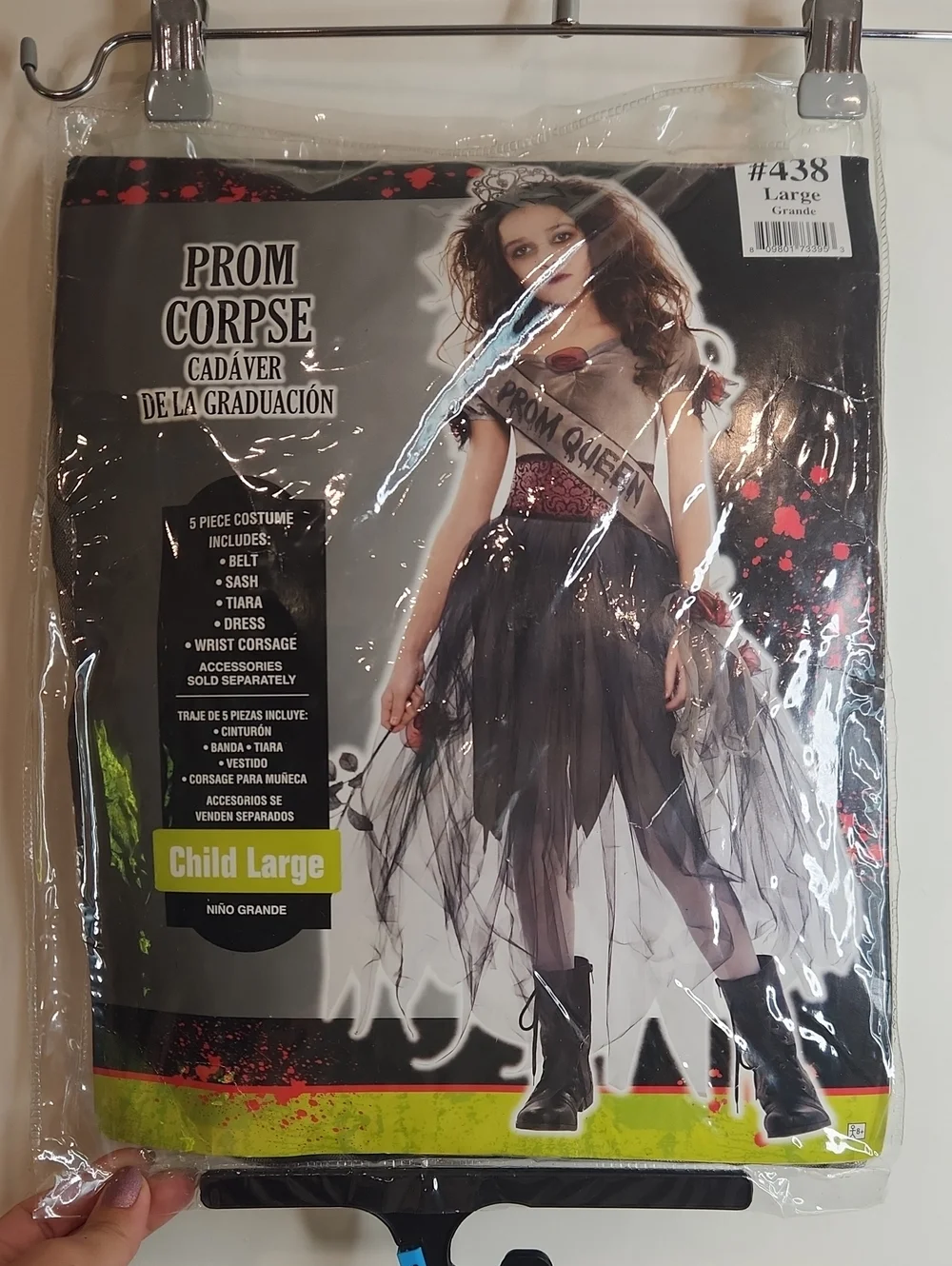 Prom Corpse Zombie Prom Queen Halloween Costume Girls Size Large 12/ 14 years